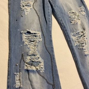 Feranda Original Denim y2k jeans with chain